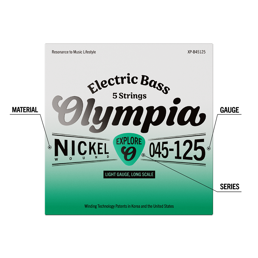 Set Bajo Eléctrico 5 45-125 XP-B45125 Olympia