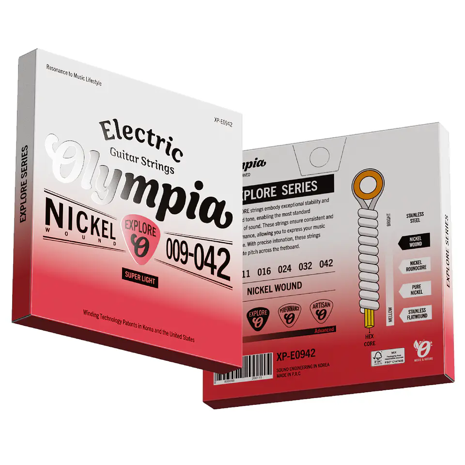 Set guitarra eléctrica Extralight 9-42 XP-E0942 Olympia 3