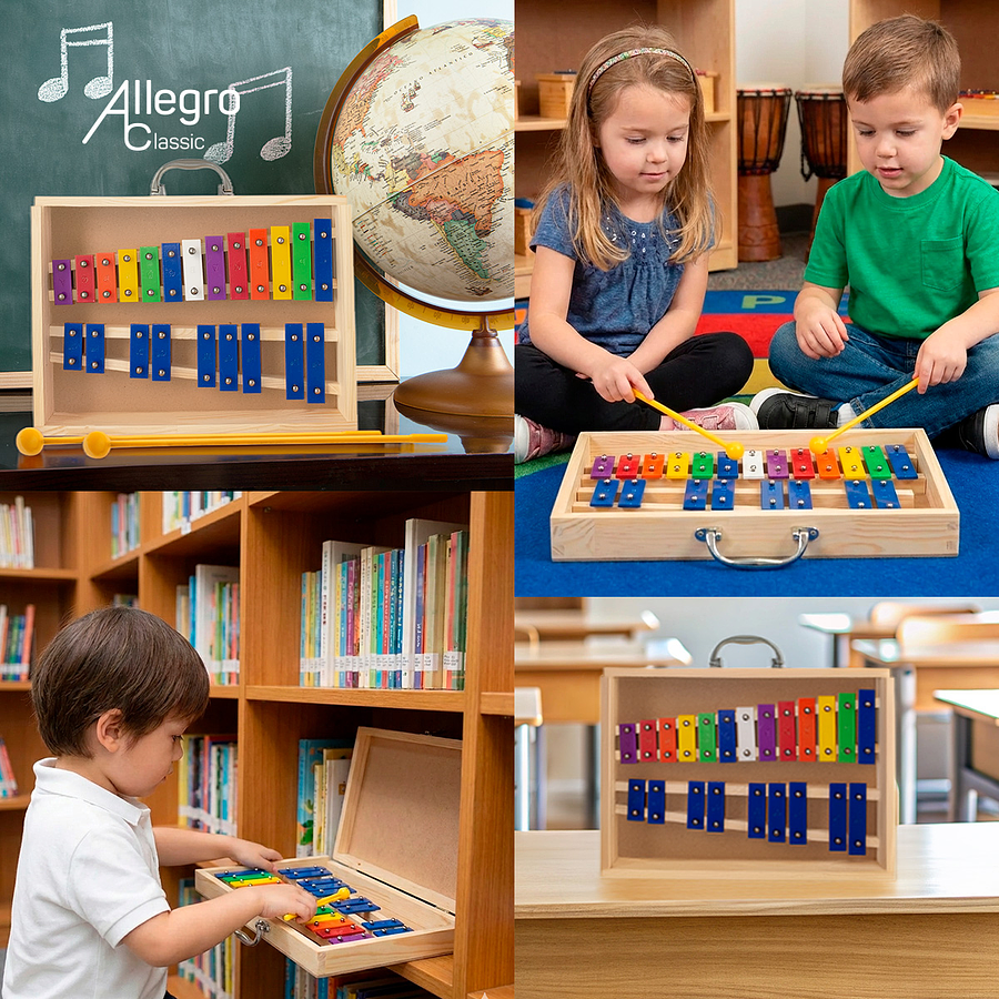 Metalófono Cromático 22 Tonos Color All22Sc