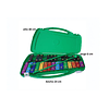 Metalófono Cromático De 25 Tonos Verde + Baqueta Adicional