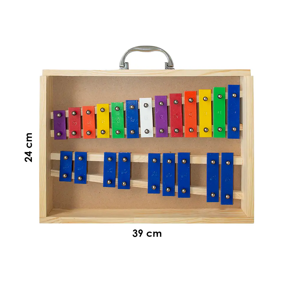Metalófono Cromático 22 Tonos Color Caja Madera All22Sc 5