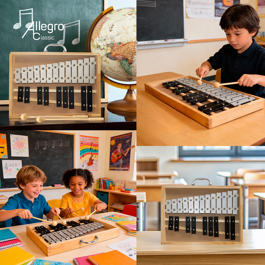 Metalófono Cromático 22 Tonos All22Ag