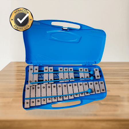 Metalófono Cromático 25 Tonos Azul All25W +Baqueta Adicional