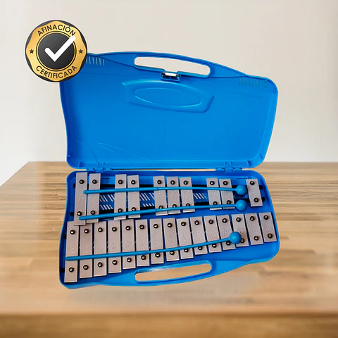 Metalófono Cromático 25 Tonos Azul All25W +Baqueta Adicional