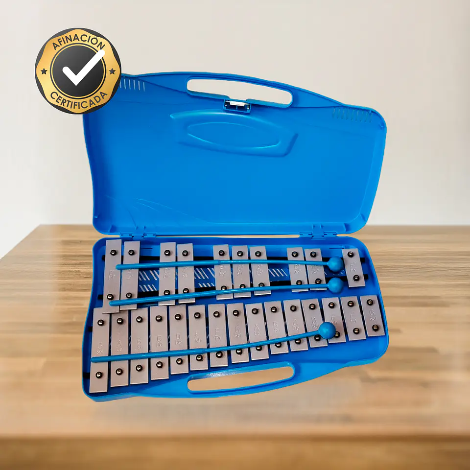 Metalófono Cromático 25 Tonos Azul All25W +Baqueta Adicional 2