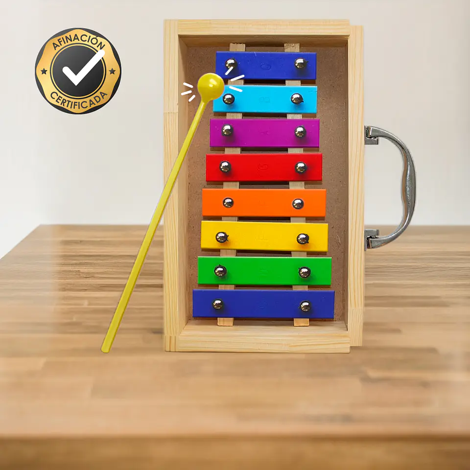 Metalófono Diatónico 8 Tonos Color Caja Madera All8Sc 3