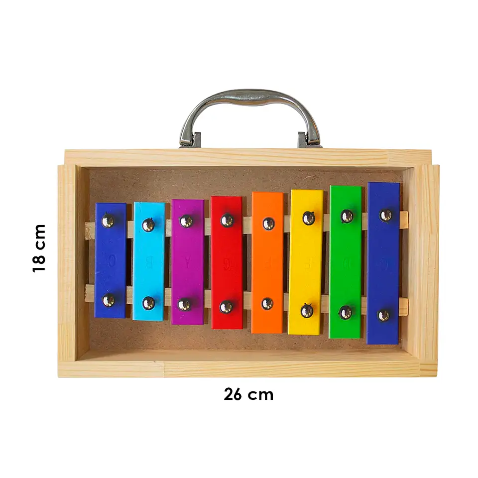 Metalófono Diatónico 8 Tonos Color Caja Madera All8Sc 4