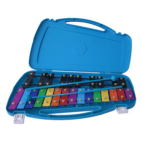 Metalófono Cromático De 25 Tonos Azul + Baqueta adicional