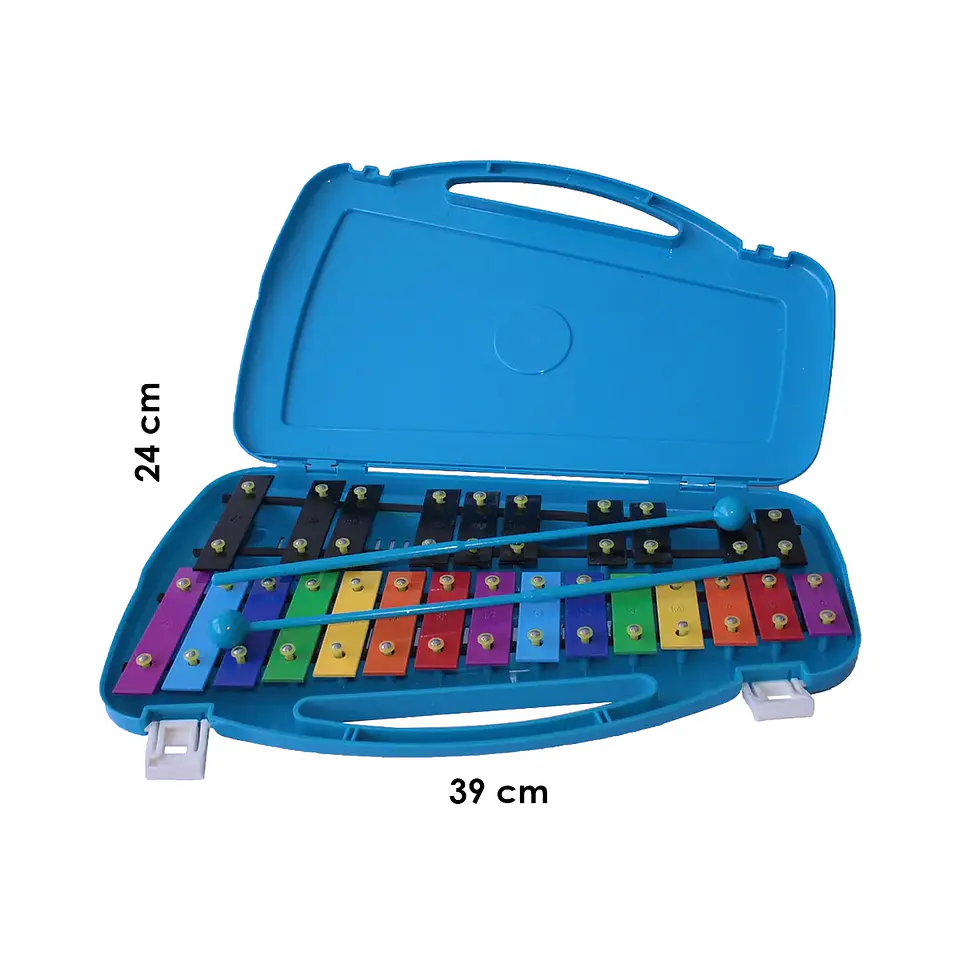Metalófono Cromático De 25 Tonos Azul + Baqueta adicional 4