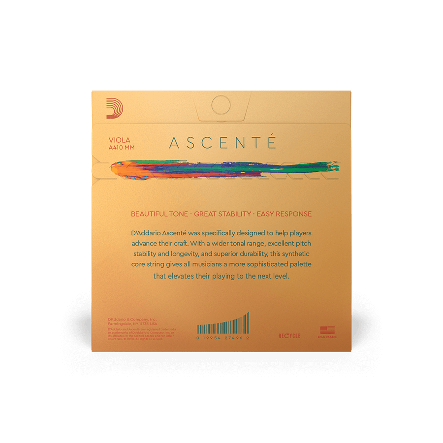 Set De Cuerdas Viola 15-16' Ascente A410 Mm Daddario