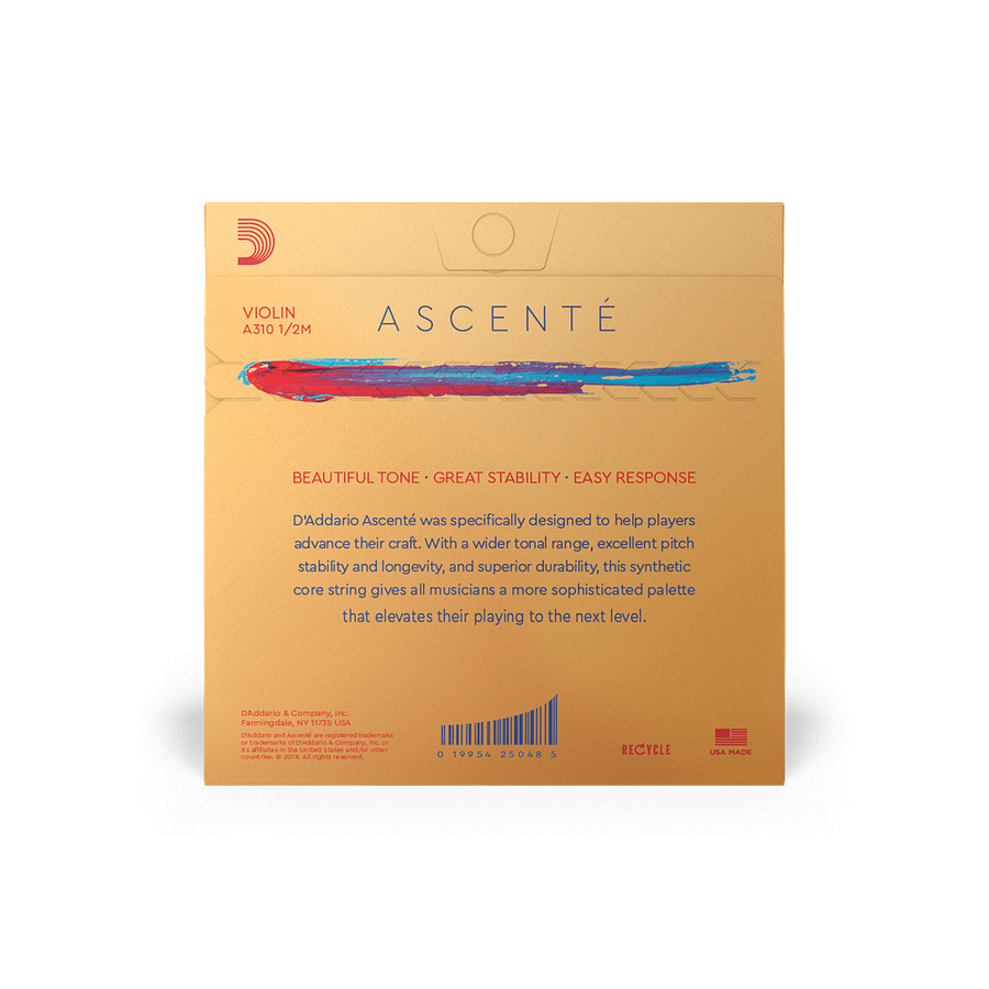 Set De Cuerdas Violín 1/2. Ascente Med A310 1/2M Daddario