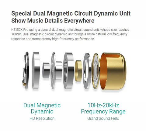Audifono Negro Edx Pro Kz Open Box