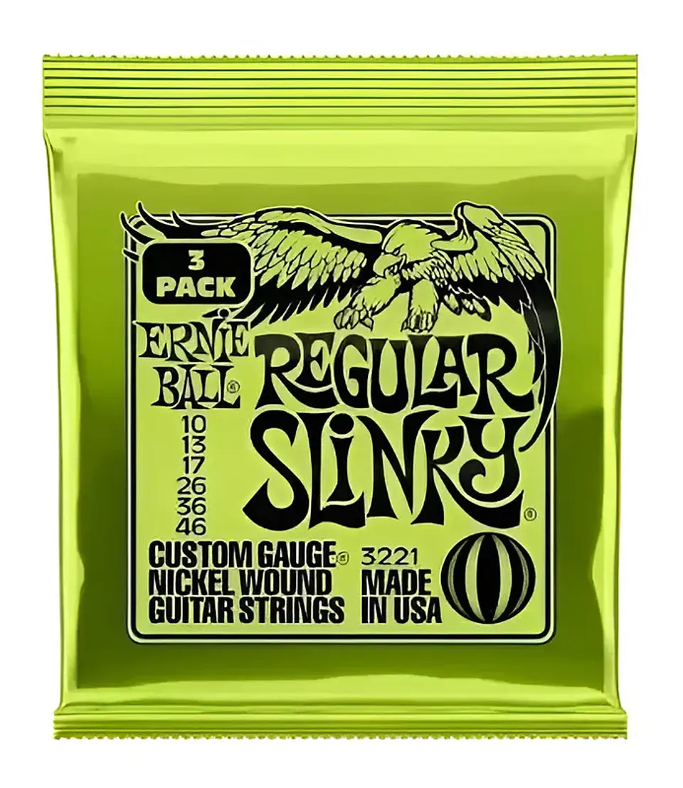 Pack de 3 set de cuerdas Ernie Ball Slinky Nickel 10 - 46 2