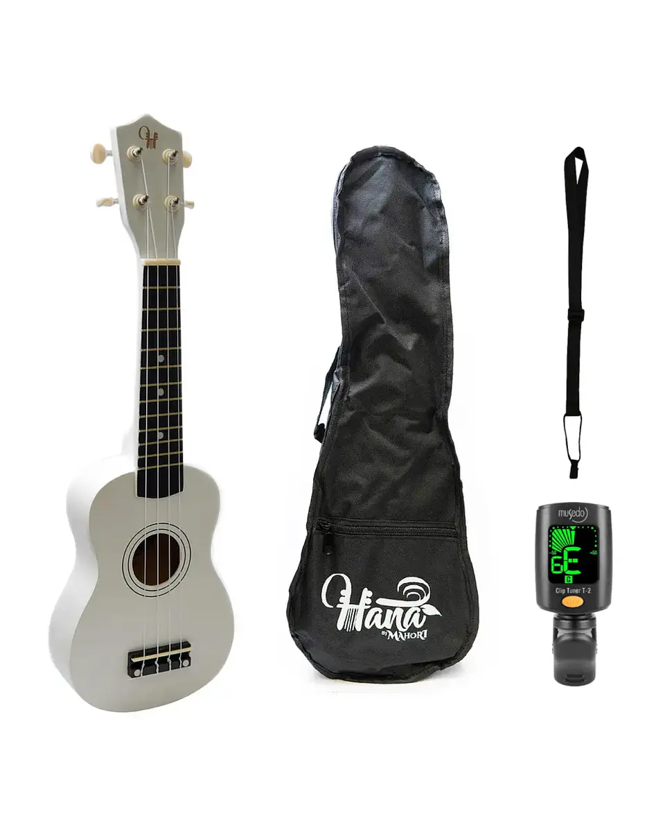 Full Pack Ukelele Soprano Hana Blanco+Clip+Strap. Allegro 1