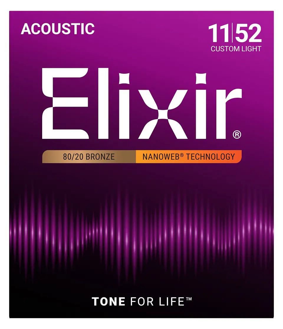 Set de cuerdas Elixir Guitarra Acústica 80/20 11-52 11027 1