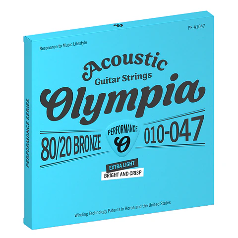 Set Cuerdas Guitarra Acústica 010-047 PF-A1047 Olympia