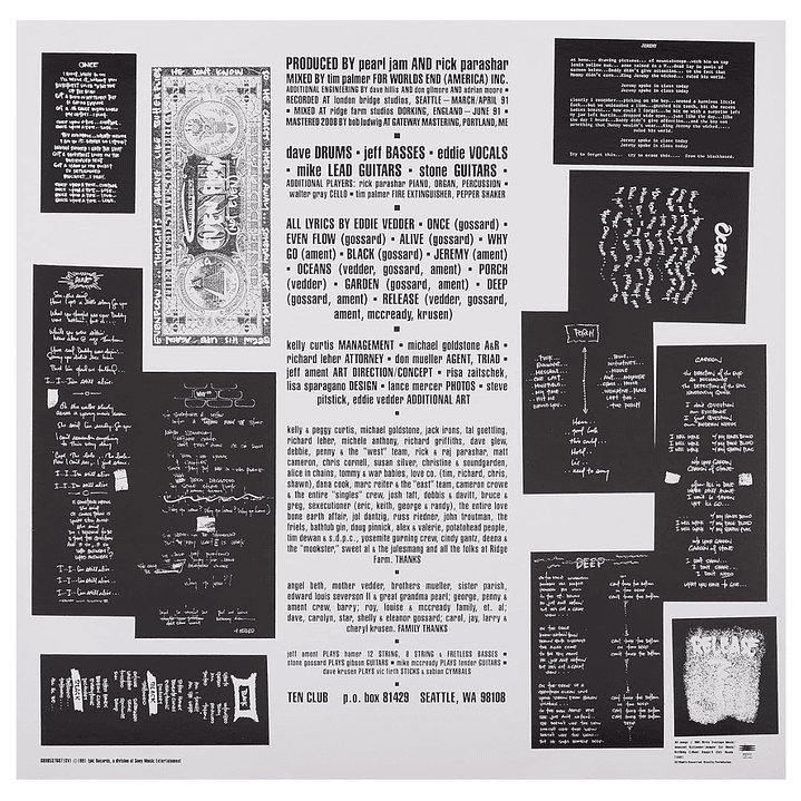 PEARL JAM - TEN / VINILO 5