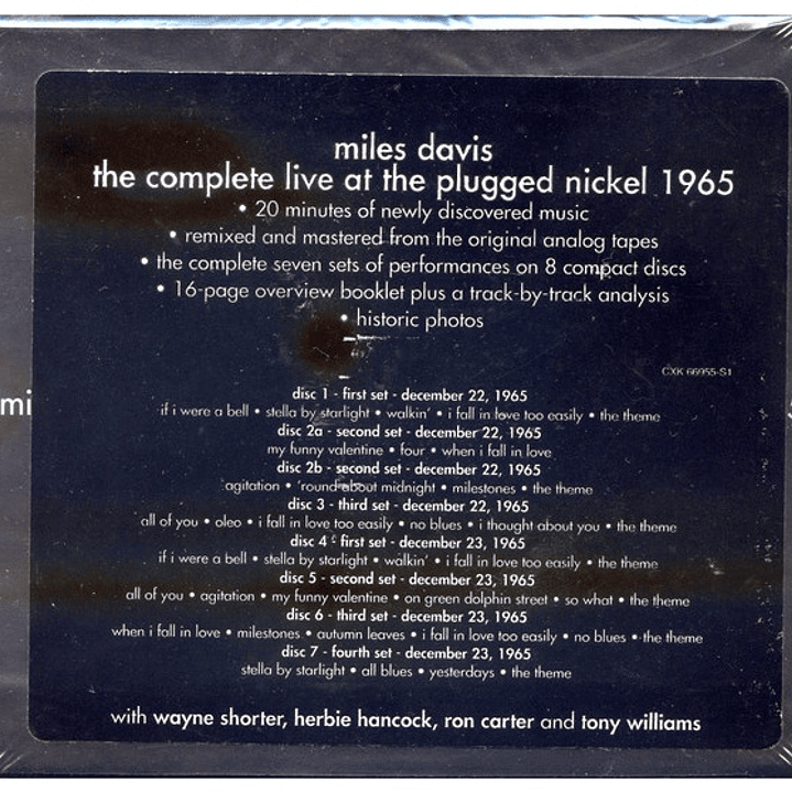 MILES DAVIS - THE COMPLETE LIVE AT THE PLUGGED NICKEL 1965 (7CD) / CD USADO 2