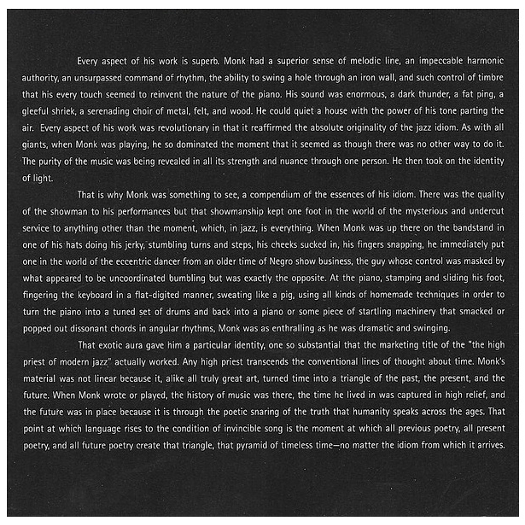 WYNTON MARSALIS - MARSALIS PLAYS MONK (STANDARD TIME VOL. 4) / CD USADO 9