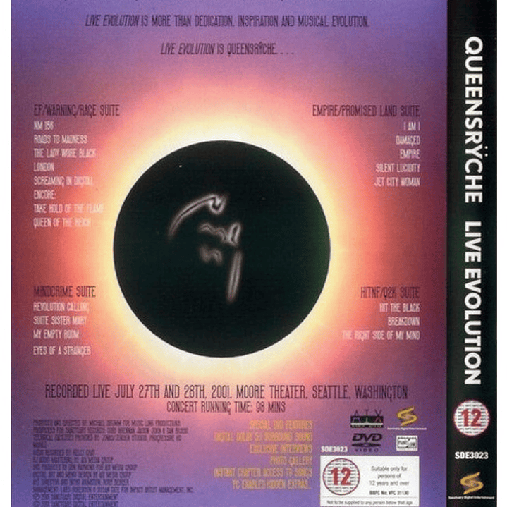 QUEENSRYCHE - LIVE EVOLUTION / DVD USADO 2