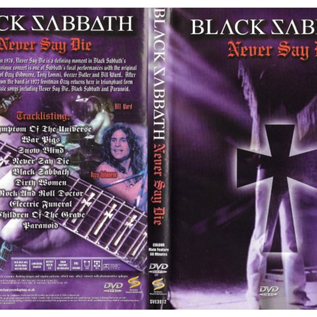 BLACK SABBATH - NEVER SAY DIE LIVE / DVD USADO 5