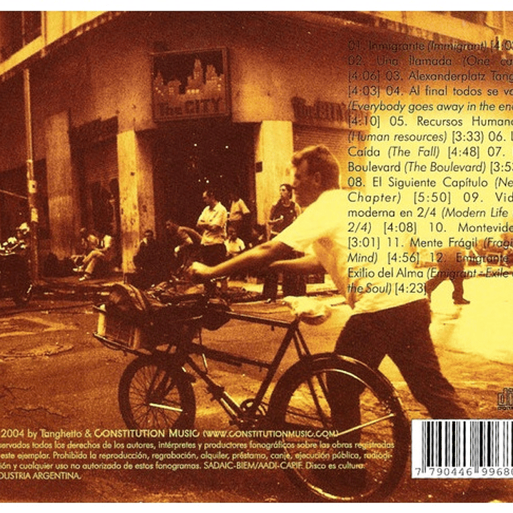 TANGHETTO  - EMIGRANTE (ELECTROTANGO)  / CD USADO 2