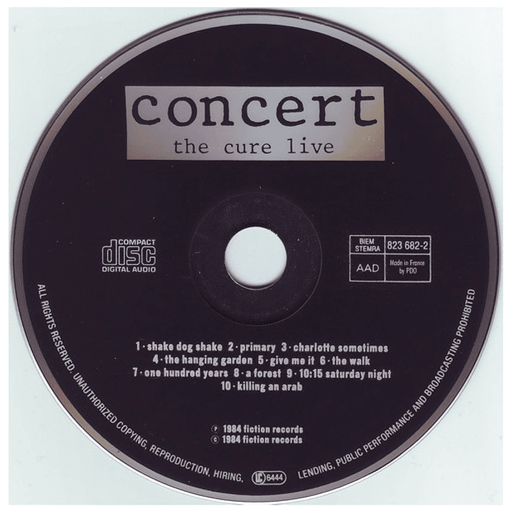 THE CURE  - CONCERT - THE CURE LIVE  / CD USADO 4