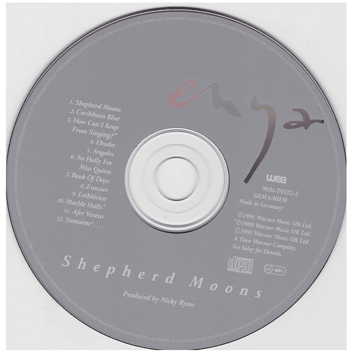 ENYA  - SHEPHERD MOONS  / CD USADO 3