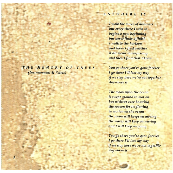 ENYA  - THE MEMORY OF TREES  / CD USADO 7