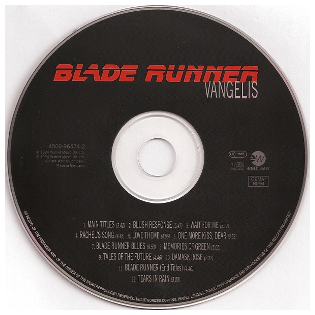 VANGELIS  - BLADE RUNNER  / CD USADO 4