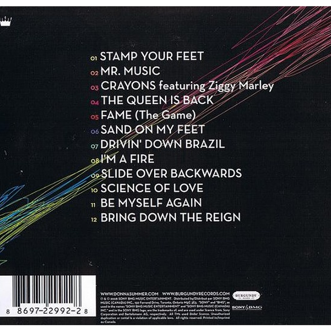 DONNA SUMMER  - CRAYONS (USA 2008) / CD USADO 2