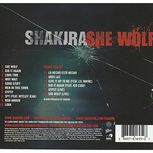 SHAKIRA - SHE WOLF (USA 2009) / CD USADO