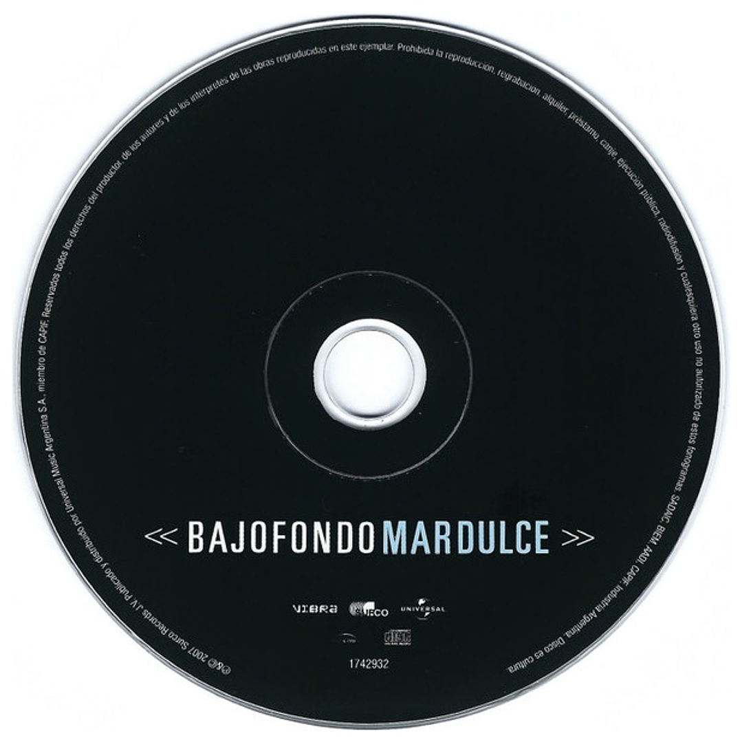 BAJOFONDO TANGO CLUB  - MAR DULCE  / CD USADO 3