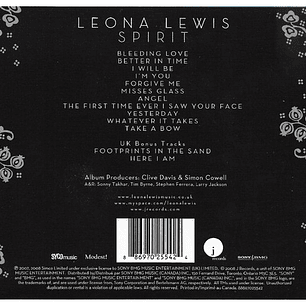 LEONA LEWIS  - SPIRIT (UK BONUS TRACKS) / CD USADO