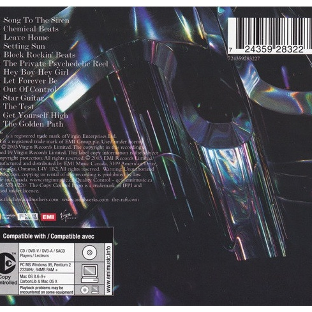 THE CHEMICAL BROTHERS  - SINGLES 93-03  / CD USADO 2