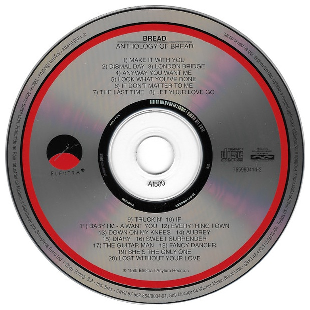 BREAD  - ANTHOLOGY OF BREAD (USA 1985) / CD USADO 5