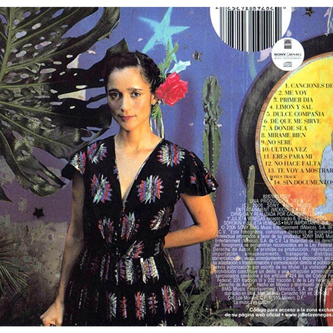JULIETA VENEGAS  - LIMÓN Y SAL  / CD USADO 2