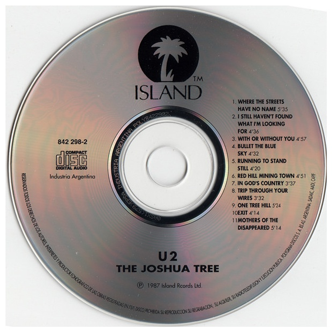 U2  - THE JOSHUA TREE  / CD USADO 3