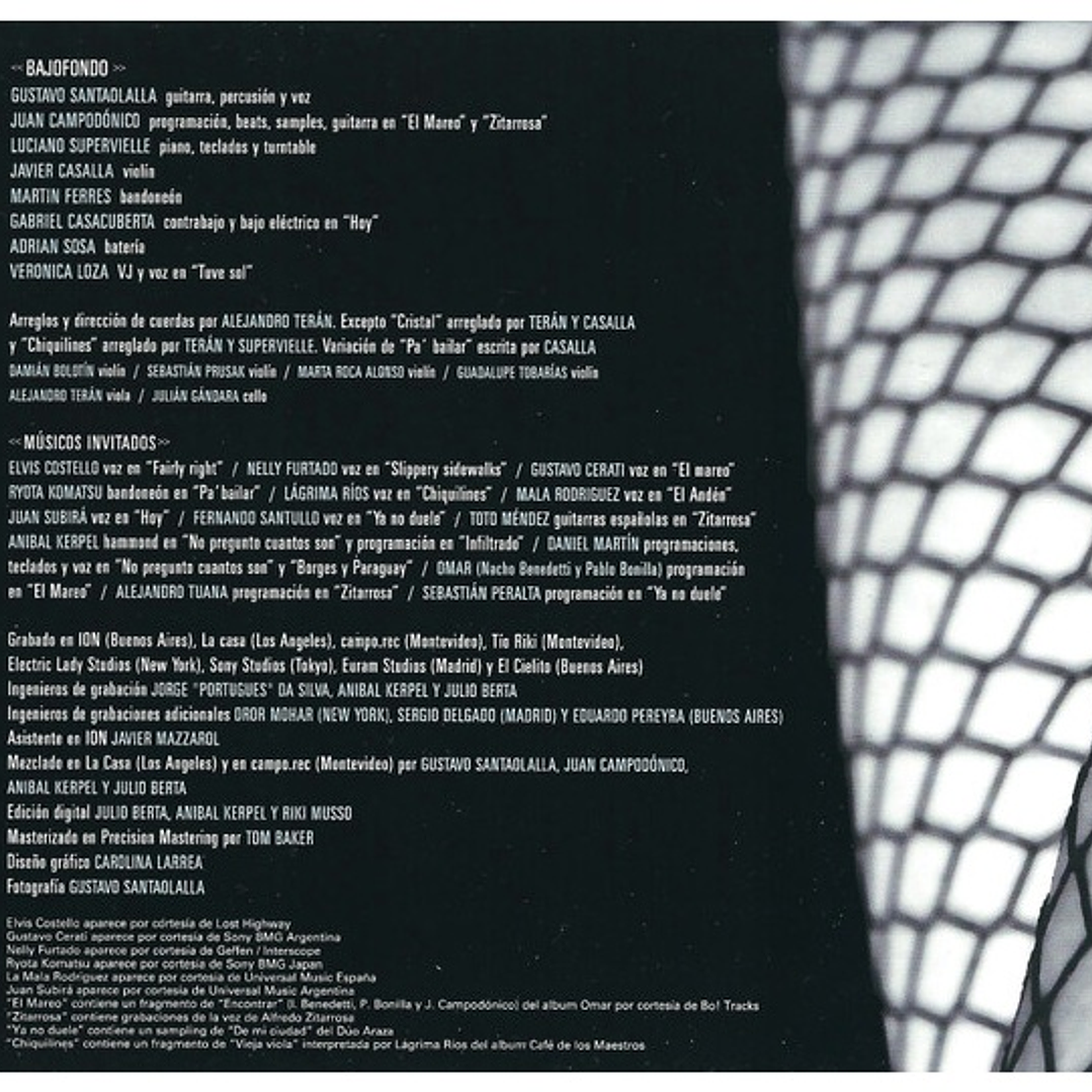 BAJOFONDO TANGO CLUB  - MAR DULCE  / CD USADO 7