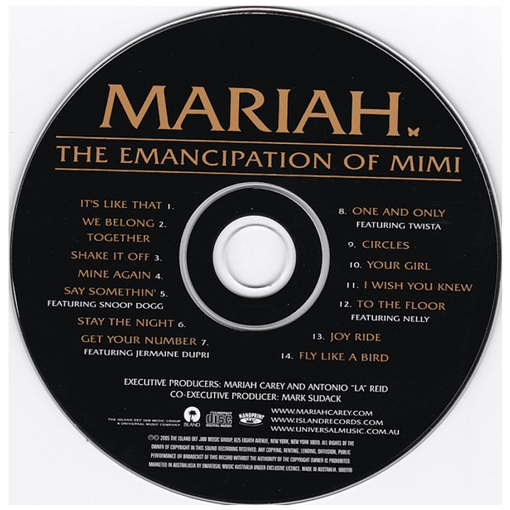 MARIAH CAREY  - THE EMANCIPATION OF MIMI  / CD USADO 5