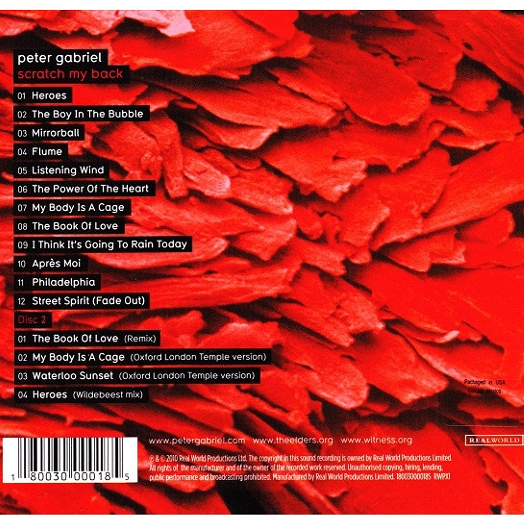 PETER GABRIEL  - SCRATCH MY BACK (2CD) (EU) / CD USADO 9
