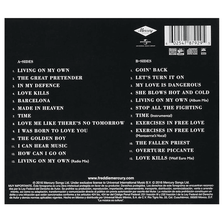 FREDDIE MERCURY - MESSENGER OF THE GODS: THE SINGLES (2CD) / CD 2