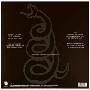 METALLICA - METALLICA (BLACK ALBUM) (2LP) / VINILO