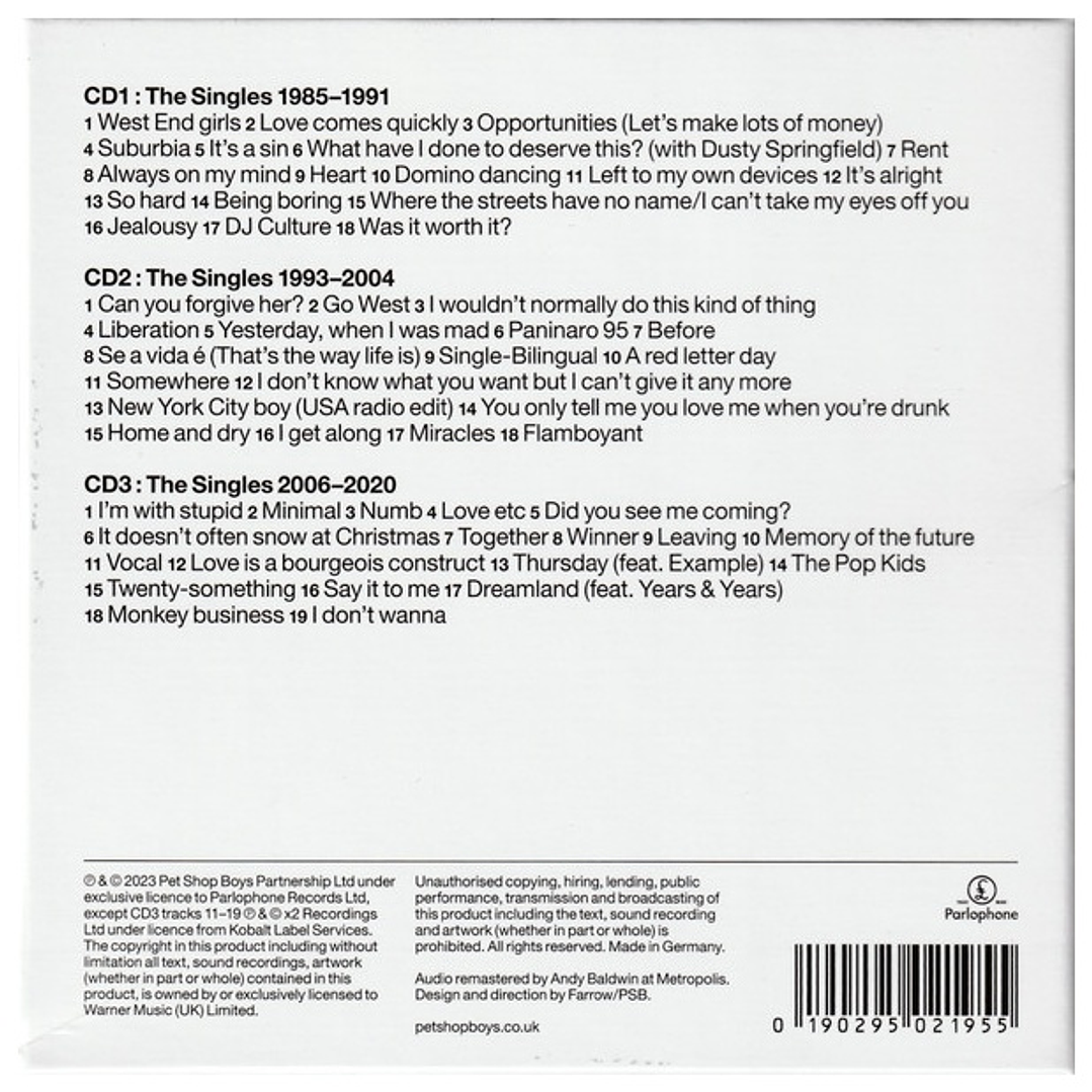 PET SHOP BOYS - SMASH (THE SINGLES 1985-2020) (3CD) / CD 2