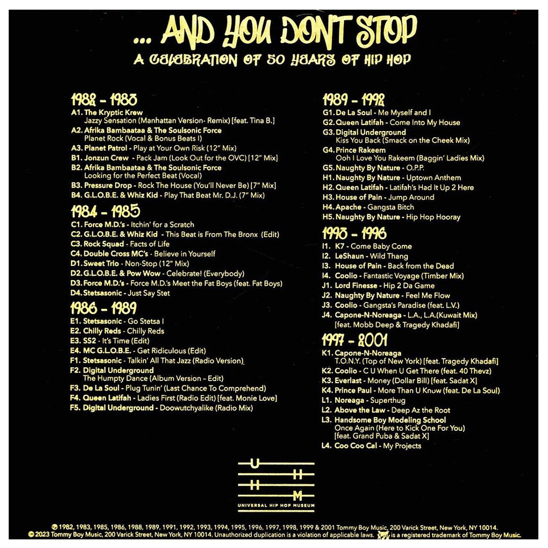 TOMMY BOY - A CELEBRATION OF 50 YEARS OF HIP HOP - VARIOUS (6LP) / VINILO 2