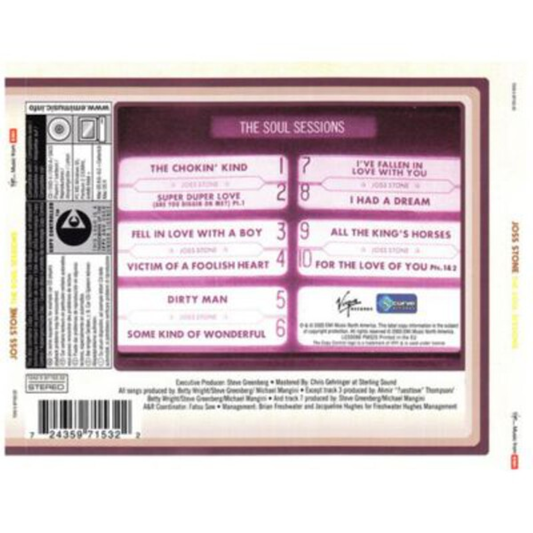 JOSS STONE  - THE SOUL SESSIONS (EU 2003) / CD USADO 2