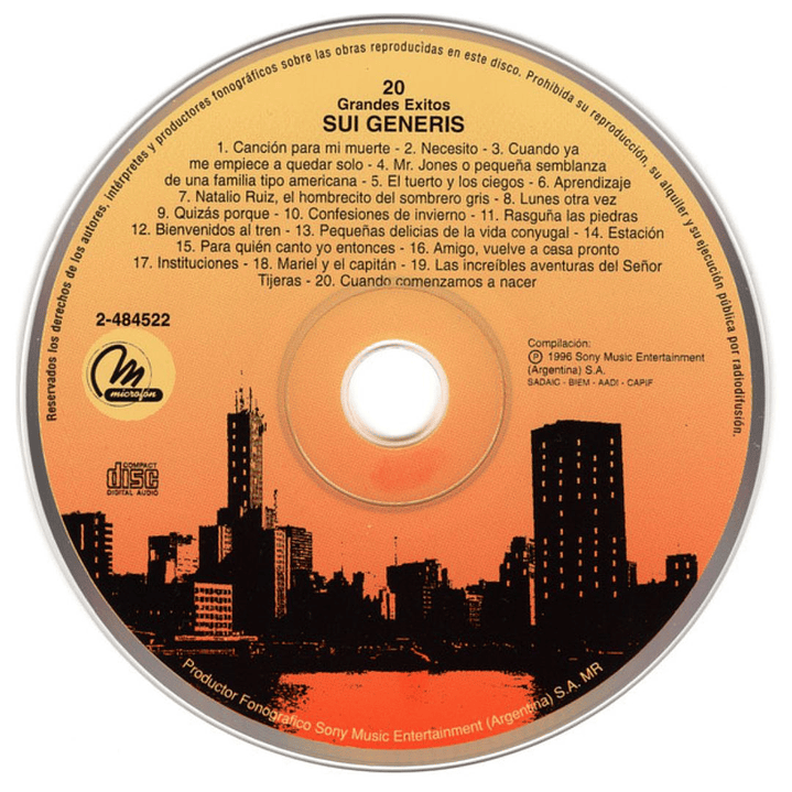 SUI GENERIS - 20 GRANDES EXITOS / CD USADO 3