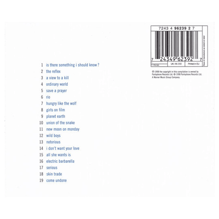 DURAN DURAN - GREATEST (CD EPOCA 1998) / CD USADO 5