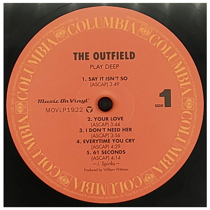 OUTFIELD - PLAY DEEP / VINILO 3