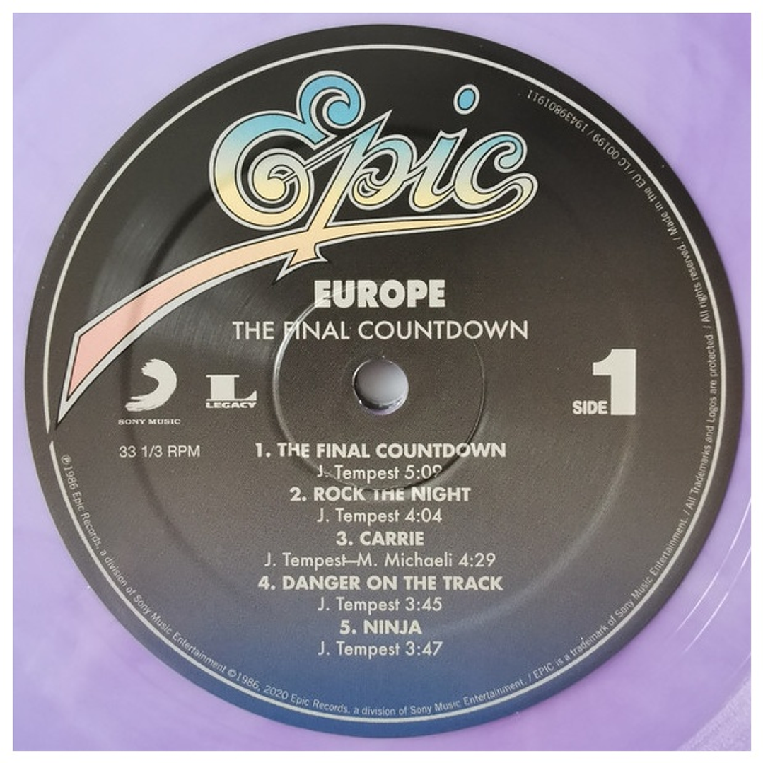 EUROPE - THE FINAL COUNTDOWN (PURPLE VINYL) / VINILO 5